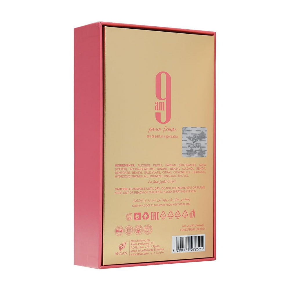 Afnan 9 AM Pour Femme Eau de Parfum 3.4 oz